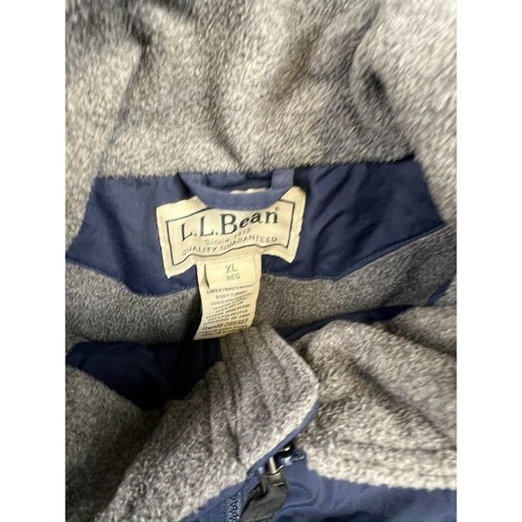 L.L. Bean Navy & Gray Lined Jacket XL Men's Nylon Polyester - Picture 2 of 9